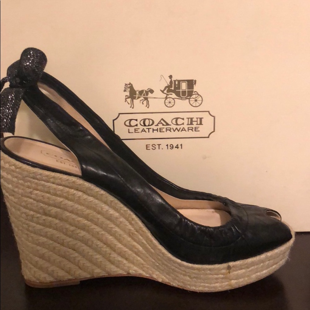 Coach black maritza soft leather shoe 6.5 - Picture 1 of 5